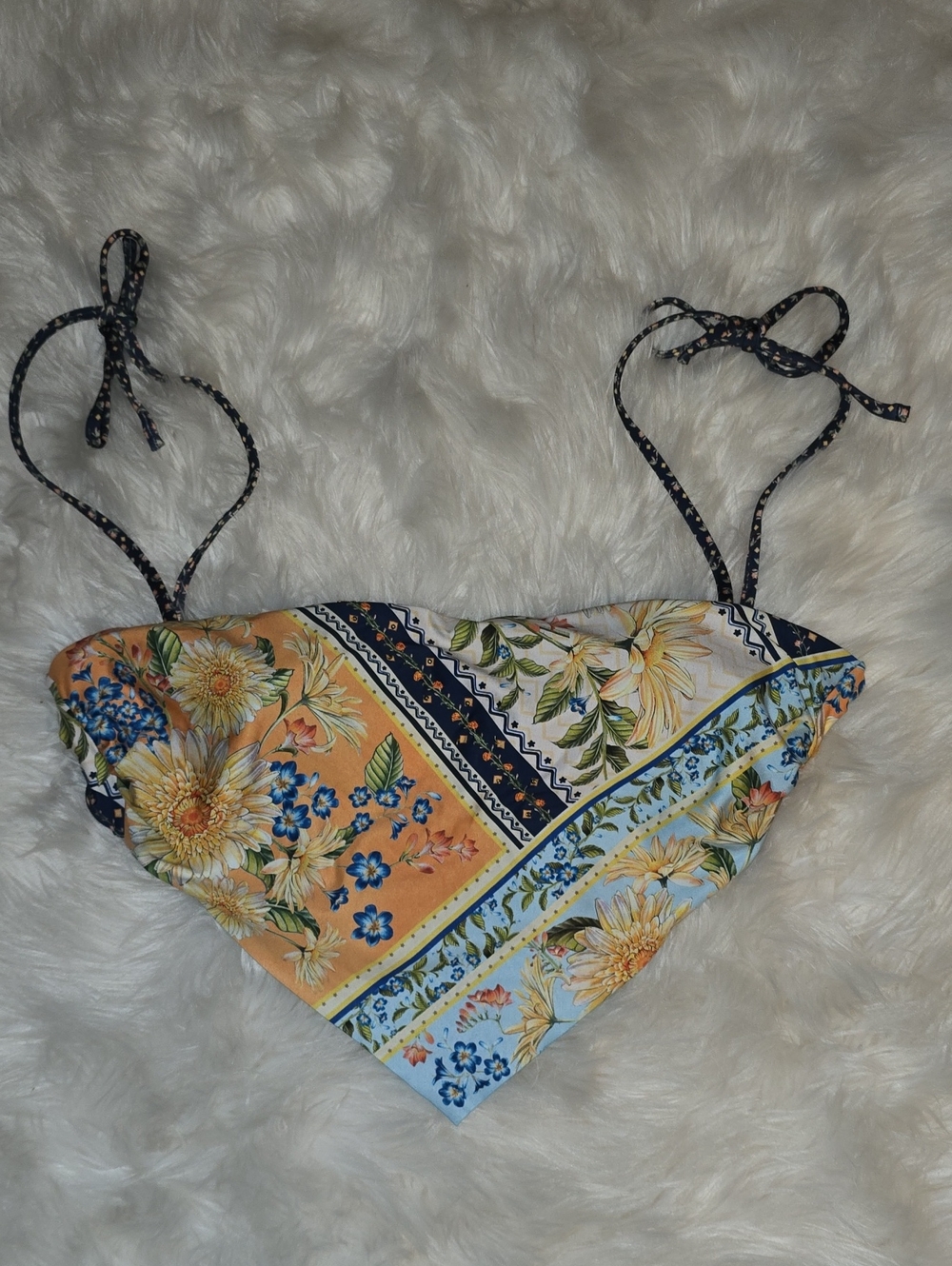 Agua Bendita Daicy Bandeau Bikini Top SIZE M